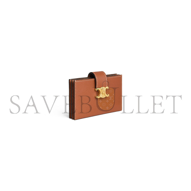 ce1i*e accordeon card holder nino in S*pple grained calfskin 10n843ghh.04lu (11*7*2.5cm)